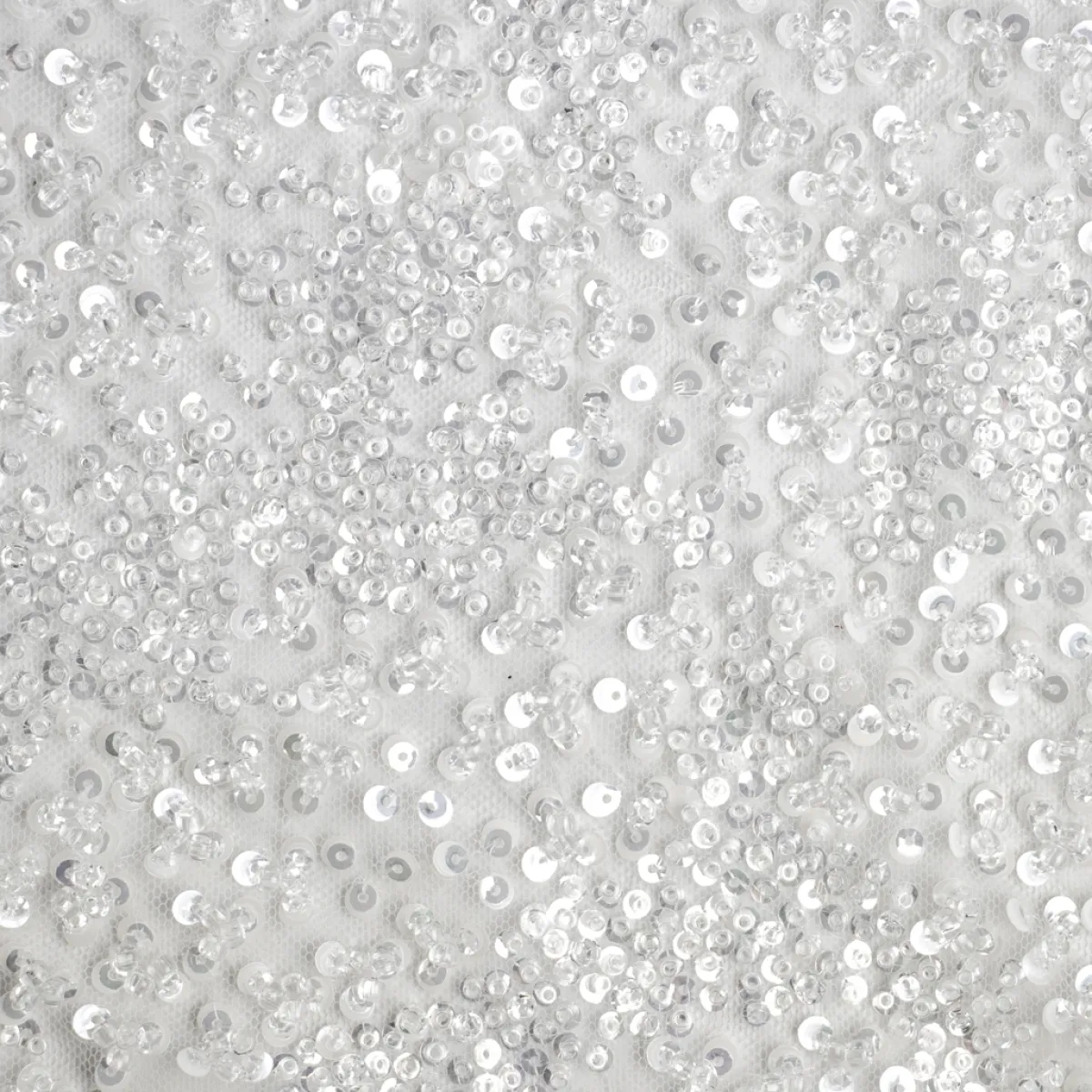 Giesse Scampoli Tessuti In Pizzo|Tessuti Tinta Unita>TULLE RICAMATO CON PERLINE LIMOGES SPOSA