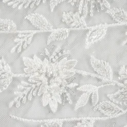 Giesse Scampoli Tessuti In Pizzo|Tessuti Tinta Unita>TULLE RICAMATO CON PERLINE ROUEN SPOSA