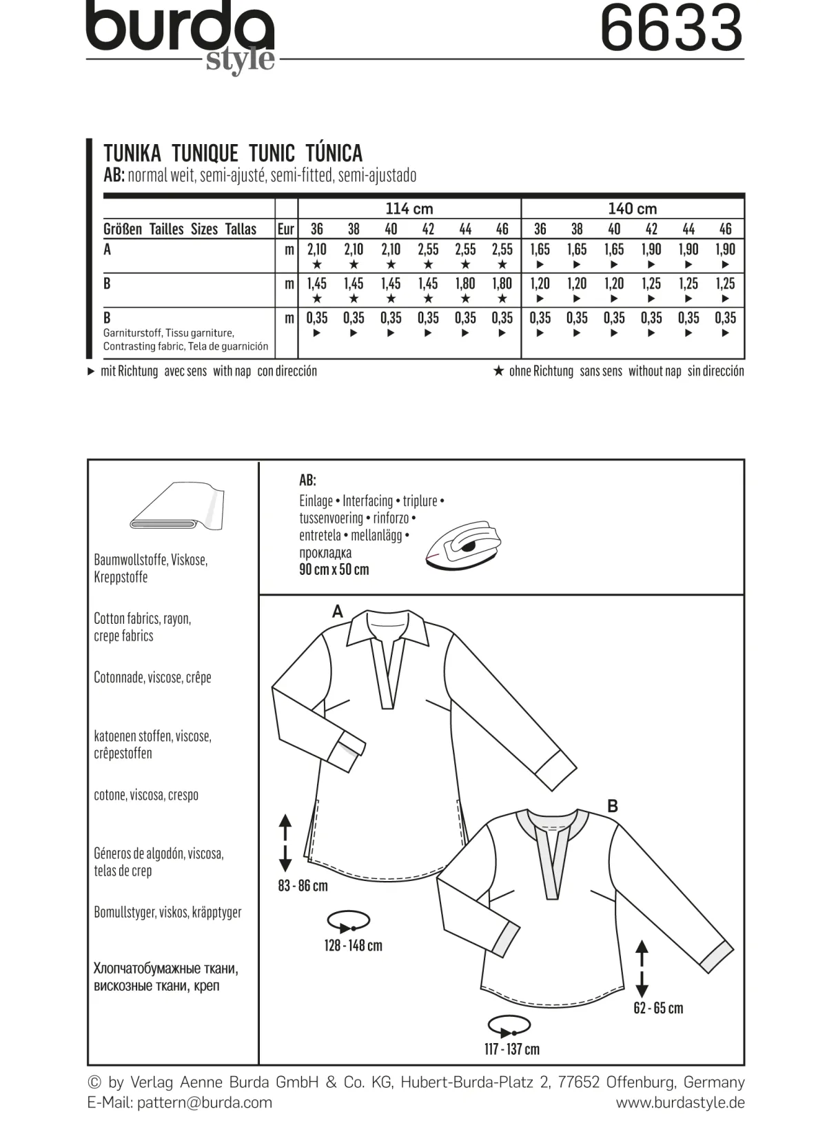 Cartamodelli Burda Top>tunica