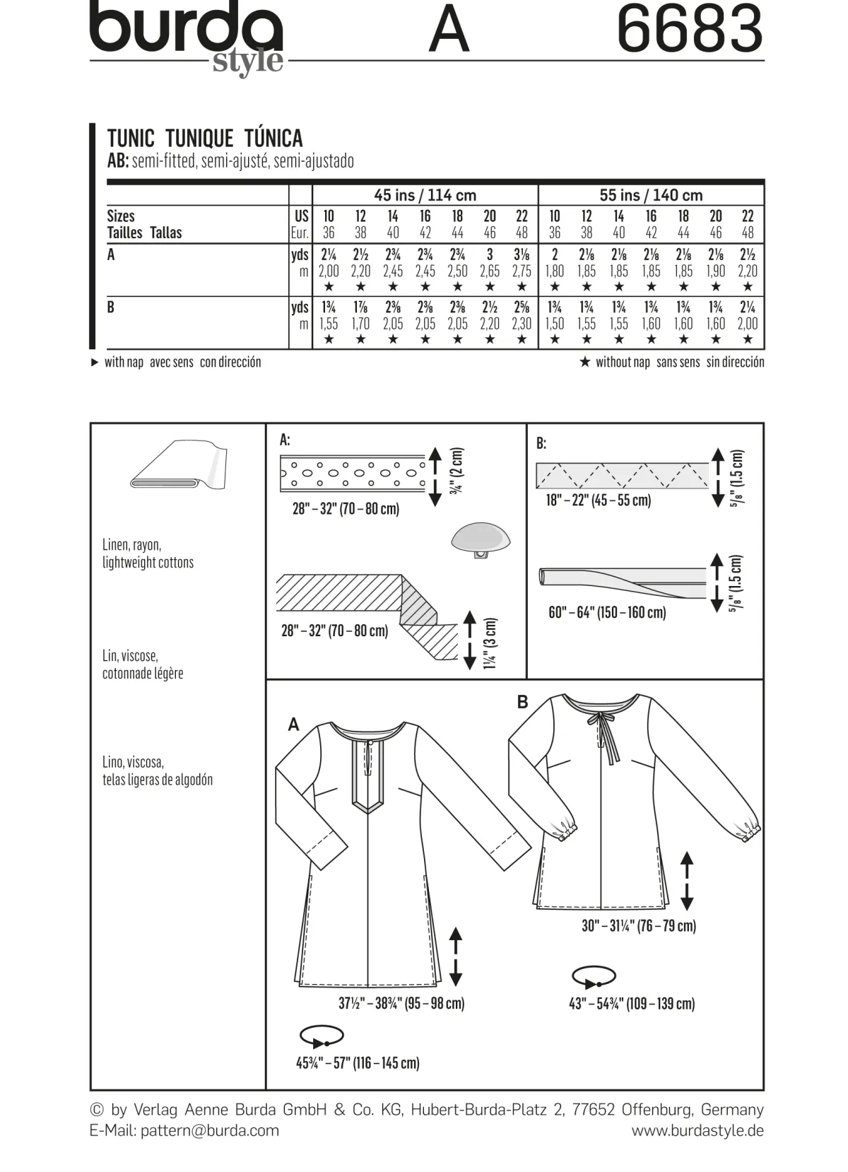 Cartamodelli Burda Top>tunica