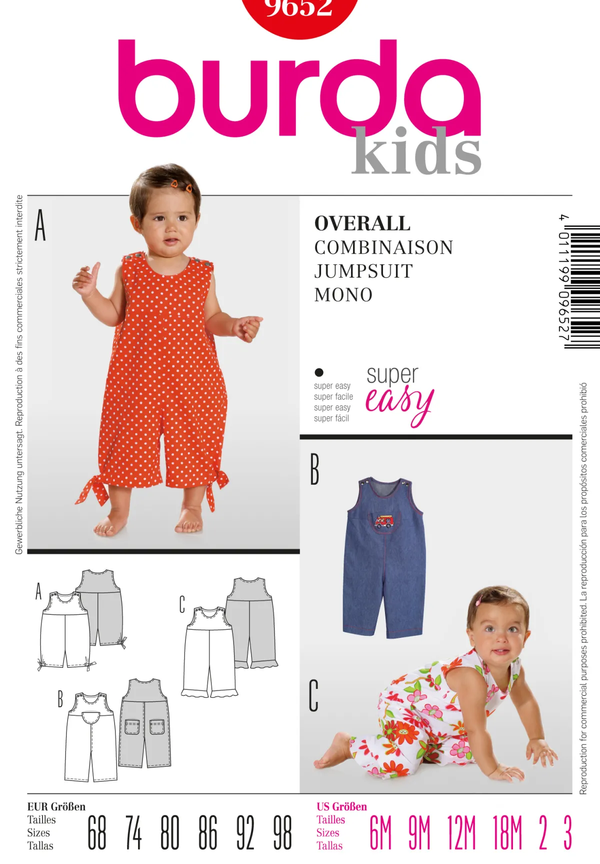 Cartamodelli Burda Neonati|Bambini>tuta