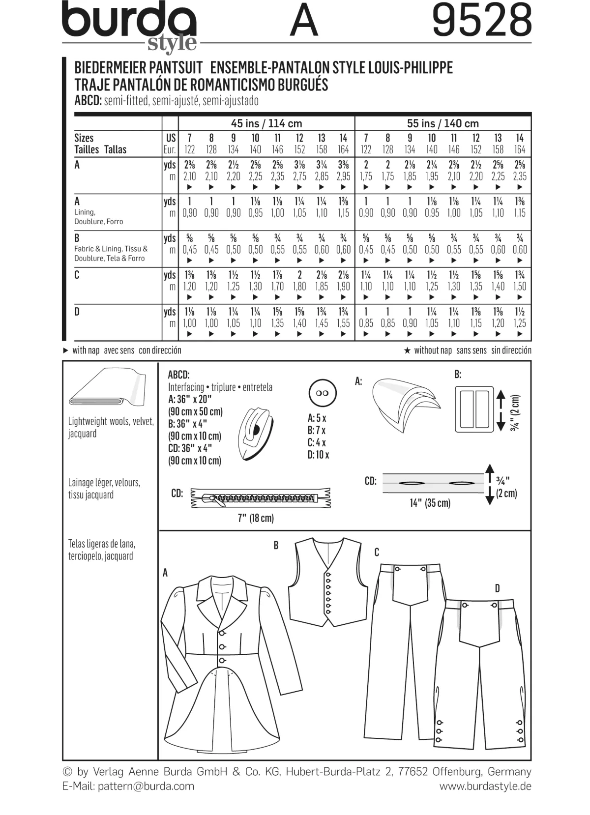 Cartamodelli Burda Neonati|Bambini>Tuta sportiva Biedermaier