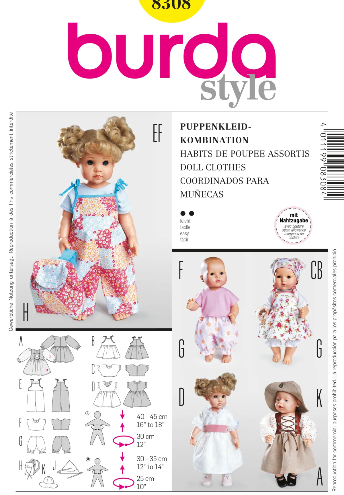 Cartamodelli Burda Creatività E Accessori>vestiti per le bambole
