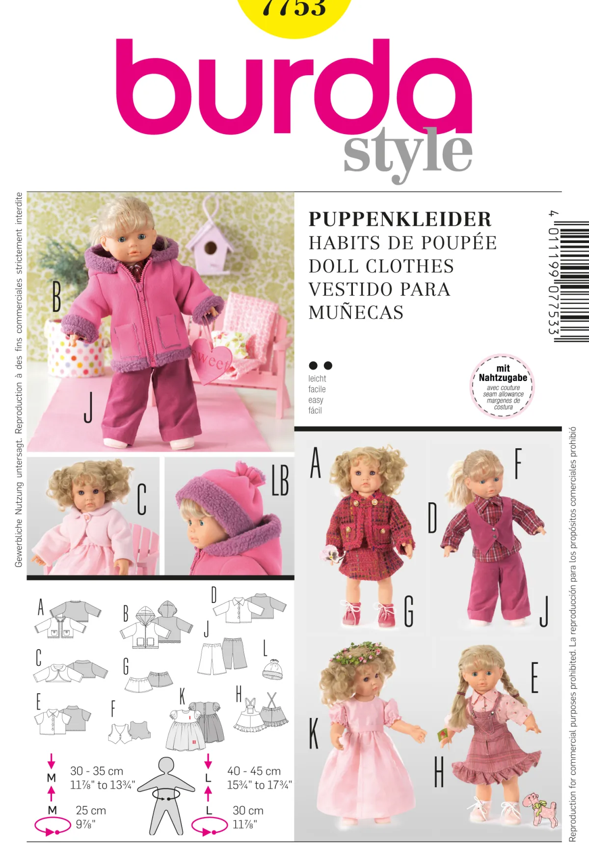Cartamodelli Burda Creatività E Accessori>vestiti per le bambole