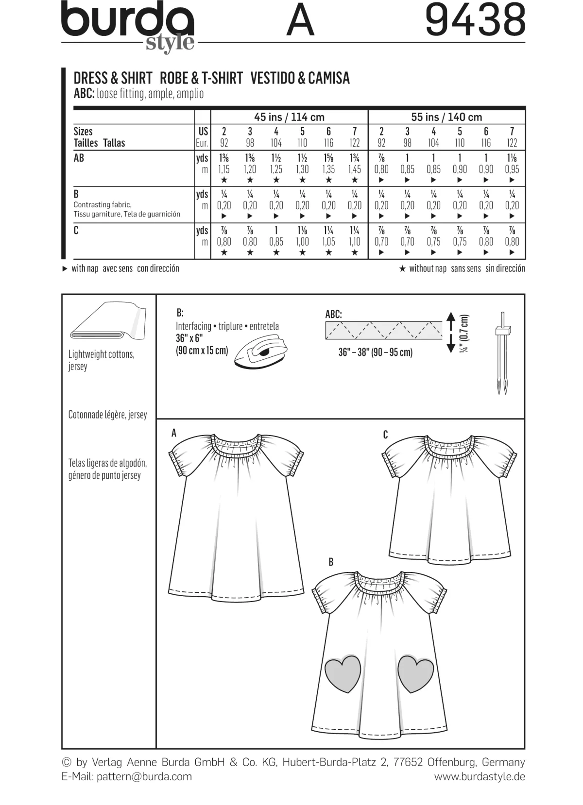 Cartamodelli Burda Neonati|Bambini>Vestito e camicia