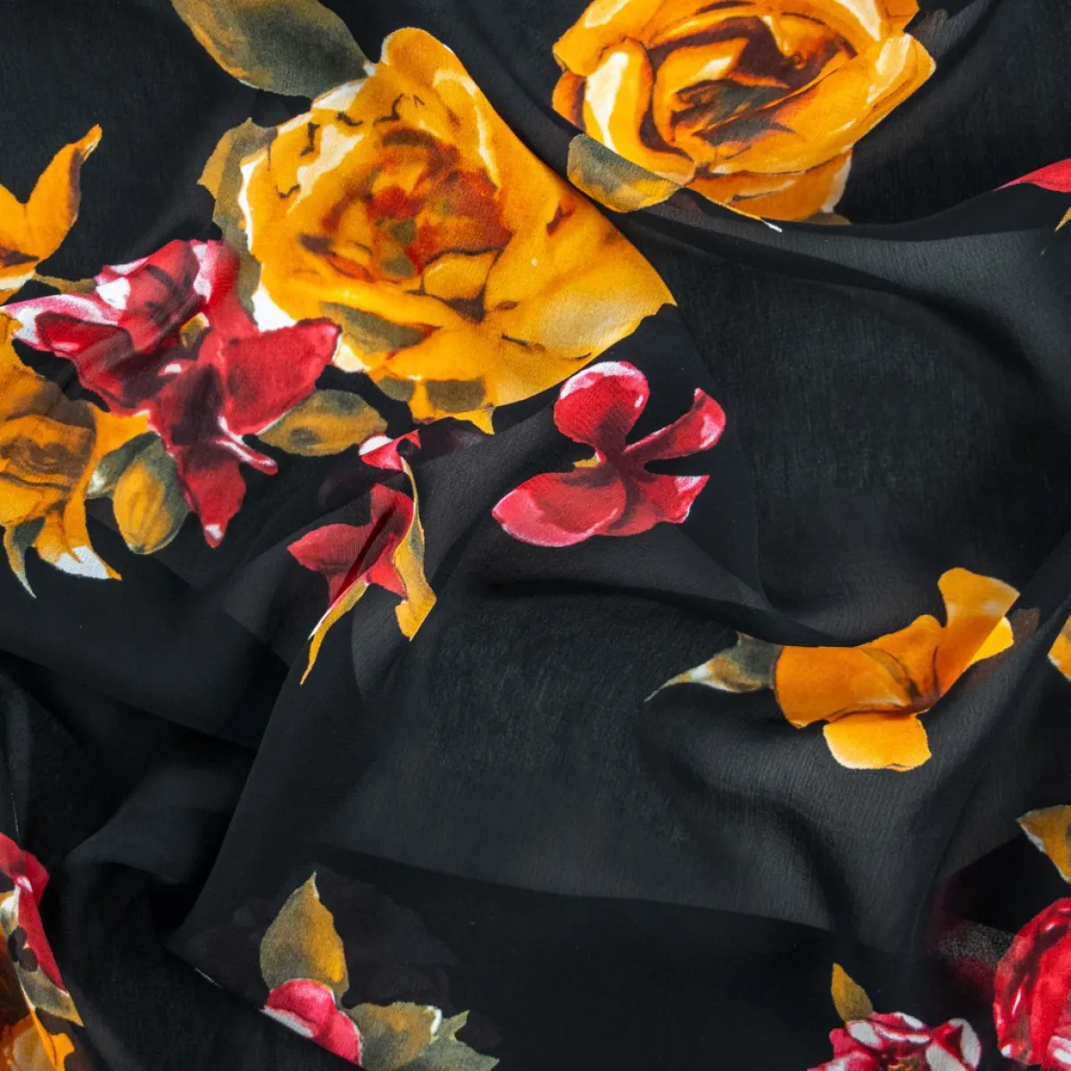 Giesse Scampoli Fantasie Moda>VISCOSA CREPE NICOLETTA FIORATO